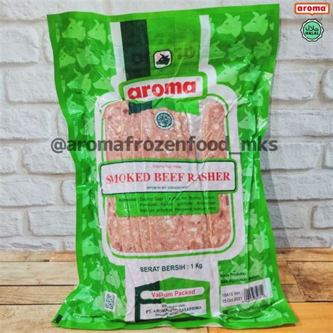 Jual AROMA SMOKED BEEF RASHER 1 KG Shopee Indonesia