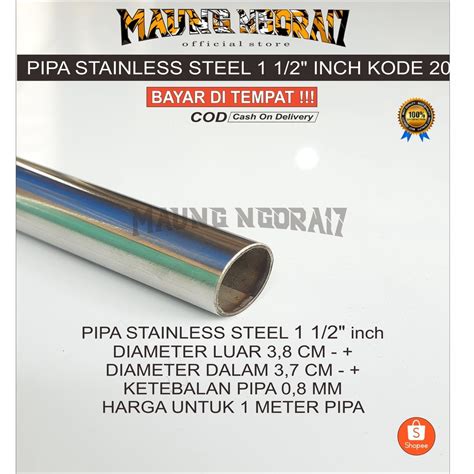 Jual Pipa Stainless Steel Pipa X Mtr Bulat Stainless Steel