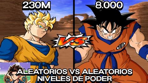 Aleatorio Vs Aleatorio Pt Niveles De Poder Dragon Ball Budokai