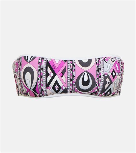 Pucci Printed Bandeau Bikini Top Emilio Pucci