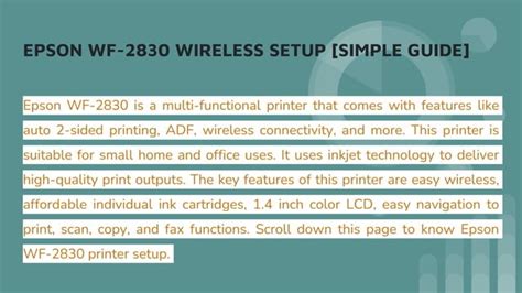 Epson wf 2830 wireless setup [simple guide] | PPT