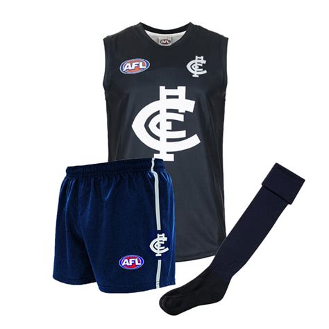 Carlton Blues Kids Youths Afl Auskick Playing Pack Jumper Guernsey Sho