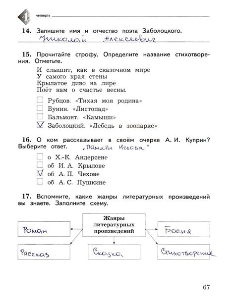 Проверочные работы 4 класс по литературному чтению: Проверочные работы ...