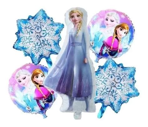 Pack Globos Metalizado Frozen Elsa X Para Aire O Helio Cuotas