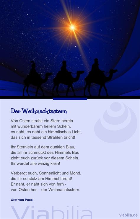 Der Weihnachtsstern Von Osten Strahlt Ein Stern Herein Weihnachts