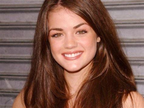 Lucy Hale With Her Pale Skin Green Eyes And Brown Hair Wearing A