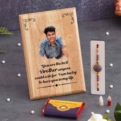 Customized Wooden Photo Frame Combo For Raksha Bandhan HoMafy