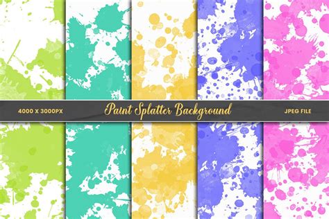 Colorful Paint Splatter Background Graphic by pixeness · Creative Fabrica