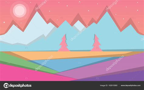 Illustration De Paysage De Bande Dessin E Illustration De Paysage