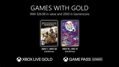 Both Xbox Free Games With Gold For November 2022 Are Available Now