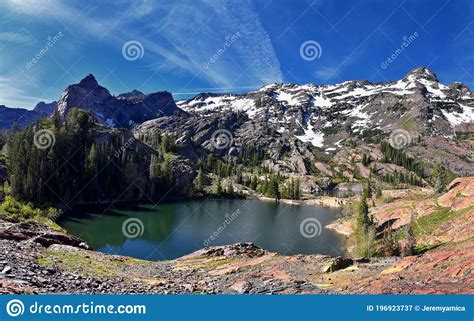 Lake Blanche Hiking Trail Panorama Views Wasatch Front Rocky Mountains