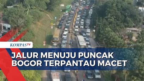 Urai Kemacetan Puncak Bogor Polisi Berlakukan Sistem One Way Youtube