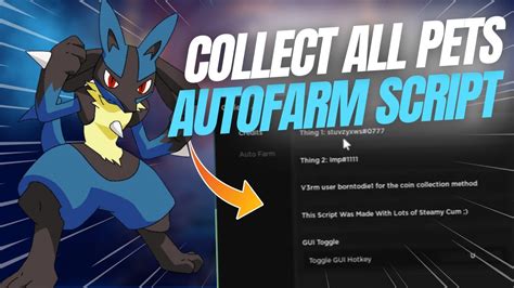 Unlock Infinite Pets Roblox Collect All Pets Autofarm Script Auto