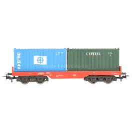 Märklin 44700 H0 Lageboordwagen met containers van de DB