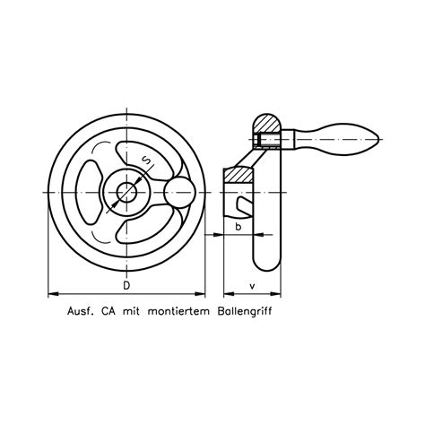 Speichen Handrad Din Aus Aluminium Drm Mm Ausf Ca