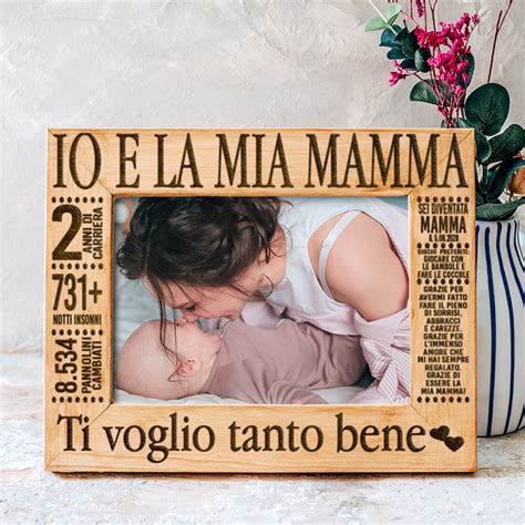 Cornice In Legno Personalizzata Io E La Mia Mamma Con Dedica Idea