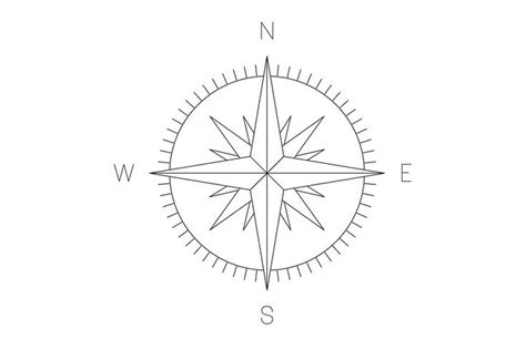 Compass rose - nautical chart | Ropa