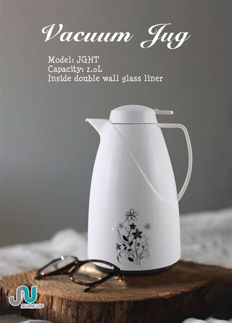 Arabic Vacuum Flask Plastic Body With Pink Glass Jug China Plastic Water Jug And Glass Liner