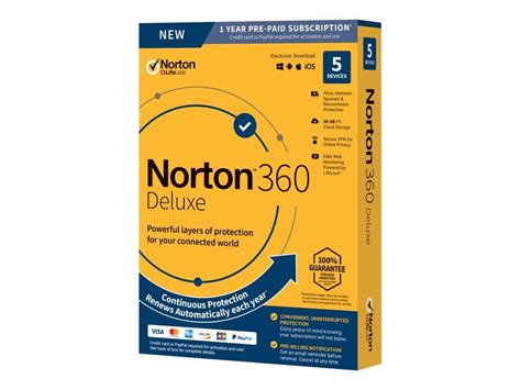 Nortonlifelock Norton 360 Deluxe 1 User 5 Device 12 Month Norton