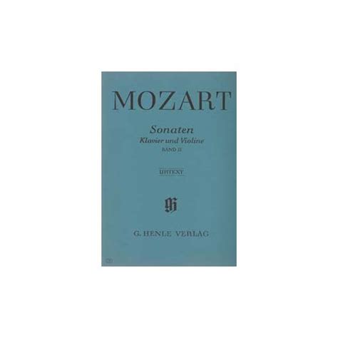 Wolfgang Amadeus Mozart Sonatas For Piano And Violin Vol II Εκδόσεις