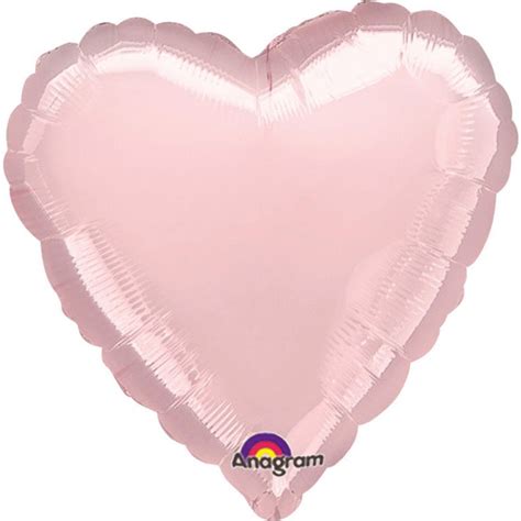 Ballon Coeur Rose Pastel M Tal Cm En Coeurs Roses Rose