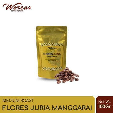 Jual WORCAS Kopi Arabica Flores Juria Manggarai 100 Gram Medium Roast