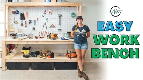 How To Build A Workbench For Your Garage Easy 2x4 Diy Youtube