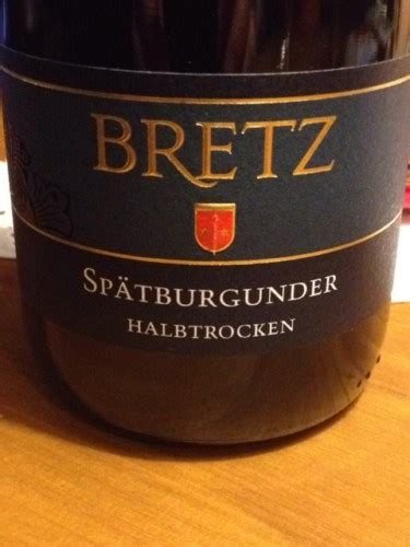 Ernst Bretz Spätburgunder Halbtrocken Vivino US