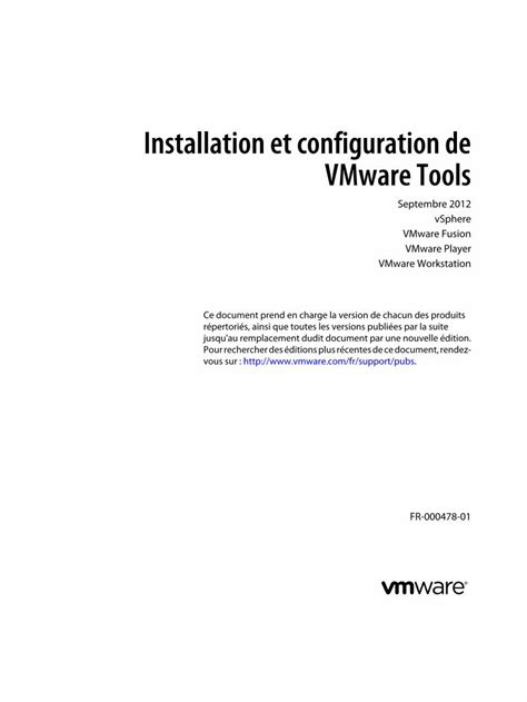 Pdf Installation Et Configuration De Vmware Tools Vsphere Table