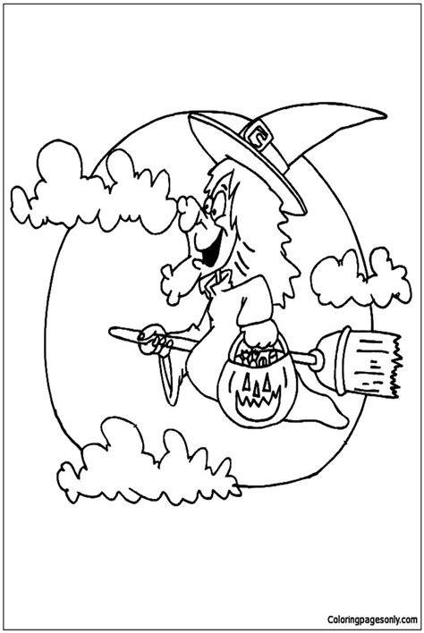 Halloween Witch Coloring Pages - Coloring Pages For Kids And Adults ...