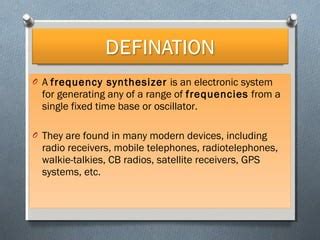 Frequency synthesizer(mm) | PPT