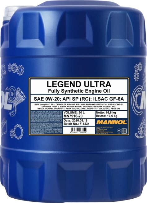 Mannol Legend Ultra W Ab Preisvergleich Geizhals