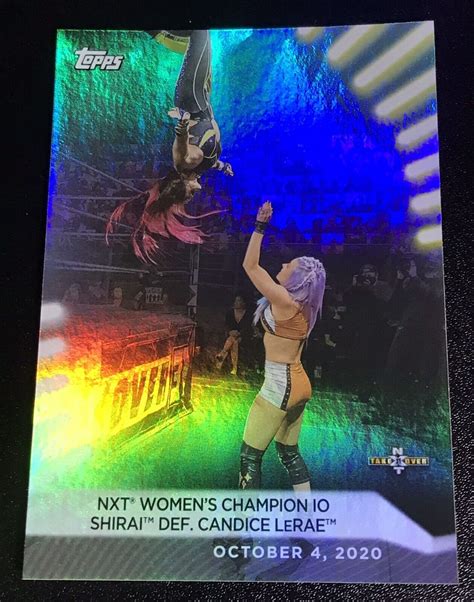 Io Shirai Foil Rainbow Holo Card Wwe Topps Women S Division