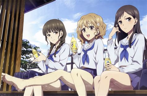 Illustration Anime Anime Girls Cartoon School Uniform Hanasaku