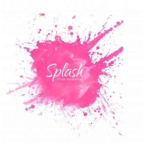 Mão desenhar aquarela rosa splash Vetor Grátis Watercolor splash