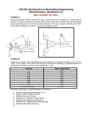 Bme Biomech Hw Introduction To Biomedical