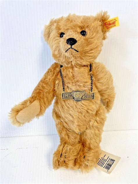 Steiff Teddy Bear 1902 2002 Anniversary Golden Mohair Danbury Mint E1 64 Dj Ebay