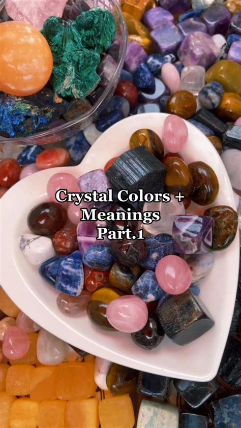 Crystal Colors + Meanings 🌈 | Minerals crystals stones, Crystal healing chart, Crystal uses