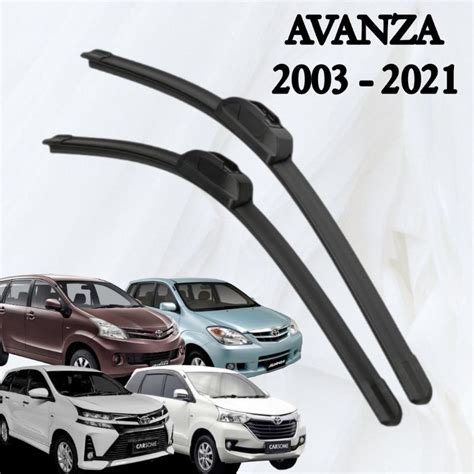 Jual Wiper Depan Frameless Full Karet Toyota Avanza Ukuran