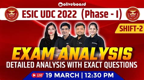 ESIC UDC Exam Analysis 2022 Phase 1 Shift 2 Detailed Analysis