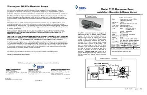 Model 3200 Macerator Pump Shurflo