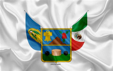 Download wallpapers Flag of Hidalgo, 4k, silk flag, Mexican state ...