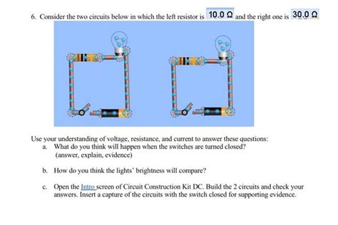 Solved 6 Consider The Two Circuits Below In Which The Left Chegg