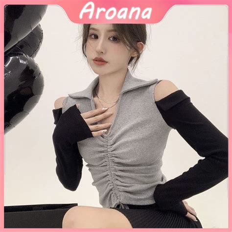 Jual COD Aroana Keinginan Murni Angin Millennium Hot Girl Top Wanita Pendek Pinggang Tali