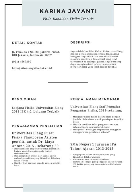 Contoh Cv Penerima Beasiswa Otosection