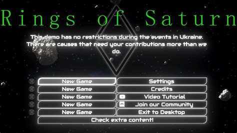 V Rings Of Saturn Demo Is The Full Game Right Now Youtube