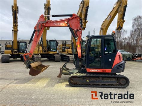 Kubota KX080 4 Gravemaskine Med Citybom Excavator With Cityboom Til