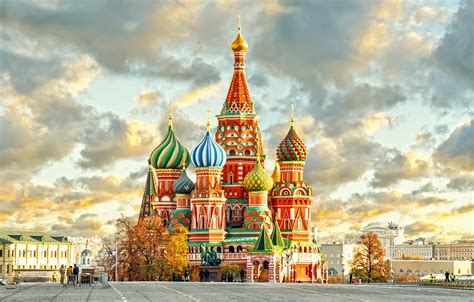 4k Russia Moscow Temples Sky Cathedral Clouds Hd Wallpaper