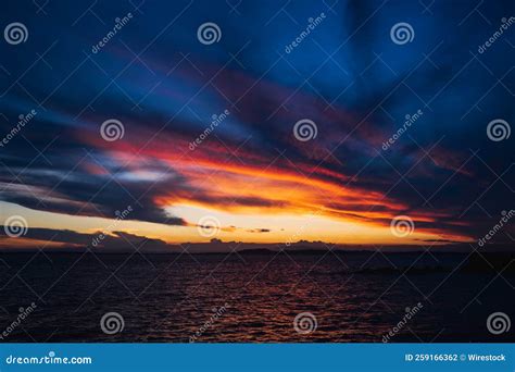 Beautiful Sunset Over The Ocean Stock Photo Image Of Summer Outdoor