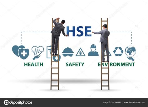 Hse Concept For Health Safety Environment With Businessman Stock